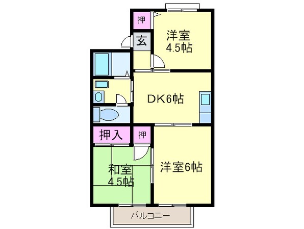 ハイツベルフィ－ユの物件間取画像